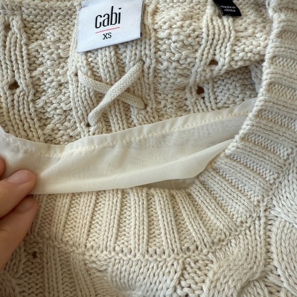 🪩 CAbi Cream Cable Knit Sweater - Picture 5 of 6